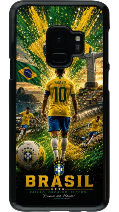 Samsung Galaxy S9 Case Hülle - Fussball Brasilien splash 2026