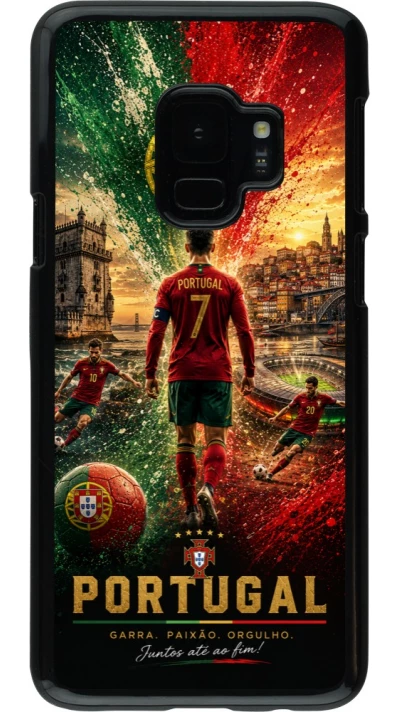 Samsung Galaxy S9 Case Hülle - Fussball Portugal splash 2026