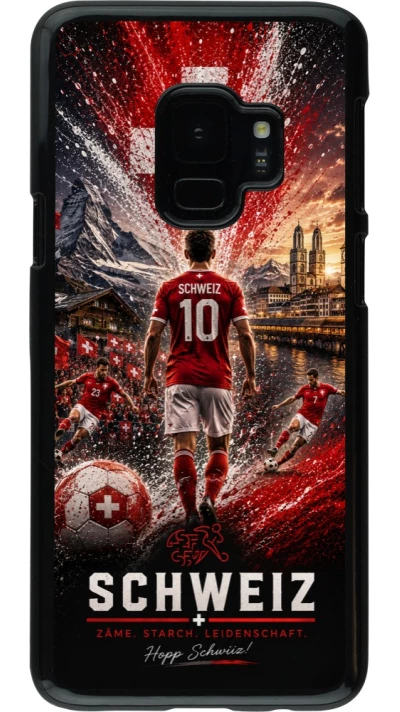 Samsung Galaxy S9 Case Hülle - Fussball Schweiz splash 2026