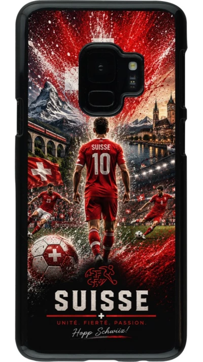 Samsung Galaxy S9 Case Hülle - Fussball Suisse splash 2026