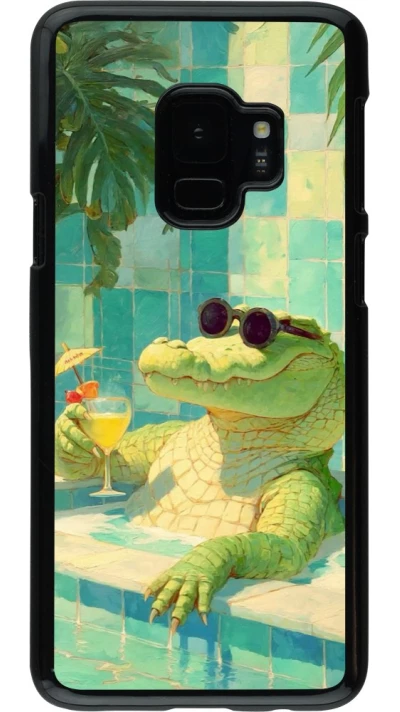 Coque Samsung Galaxy S9 - Crocodile in the swimming pool Summer 2026
