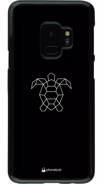 Coque Samsung Galaxy S9 - Turtles lines on black
