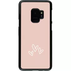 Samsung Galaxy S9 Case Hülle - Valentine 2023 three minimalist hearts