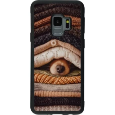 Coque Samsung Galaxy S9 - Silicone rigide noir Autumn 26 Dog under the covers