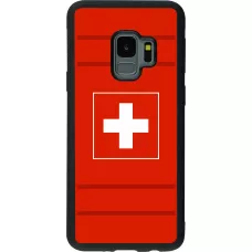 Coque Samsung Galaxy S9 - Silicone rigide noir Euro 2020 Switzerland
