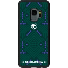 Coque Samsung Galaxy S9 - Silicone rigide noir Maillot de football Arabie saoudite 2026 personnalisable