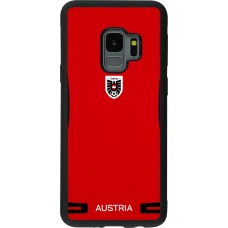 Coque Samsung Galaxy S9 - Silicone rigide noir Maillot de football Autriche 2026 personnalisable