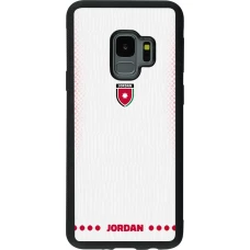 Coque Samsung Galaxy S9 - Silicone rigide noir Maillot de football Jordanie 2026 personnalisable