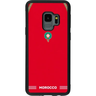 Samsung Galaxy S9 Case Hülle - Silikon schwarz Marokko 2026 personalisierbares Fussballtrikot