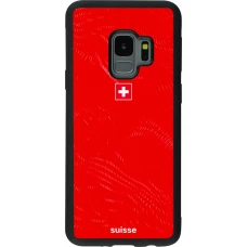 Coque Samsung Galaxy S9 - Silicone rigide noir Maillot de football Suisse 2026 personnalisable