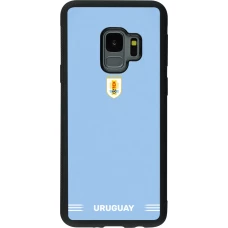 Samsung Galaxy S9 Case Hülle - Silikon schwarz Uruguay 2026 personalisierbares Fussballtrikot