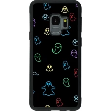 Samsung Galaxy S9 Case Hülle - Silikon schwarz Halloween 2024 colorful ghosts