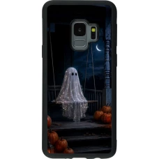Coque Samsung Galaxy S9 - Silicone rigide noir Halloween 2026 Ghost on a swing