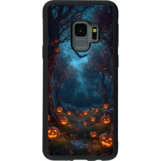 Coque Samsung Galaxy S9 - Silicone rigide noir Halloween 2026 Road of Pumpkins