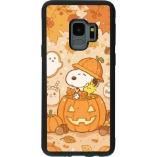 Coque Samsung Galaxy S9 - Silicone rigide noir Halloween 2026 Snoopy Halloween