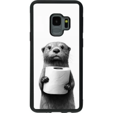 Samsung Galaxy S9 Case Hülle - Silikon schwarz Otter Toilettenpapier