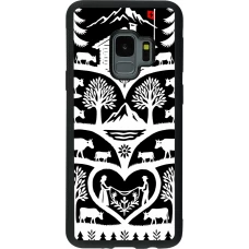 Coque Samsung Galaxy S9 - Silicone rigide noir Poya Suisse 2 noir