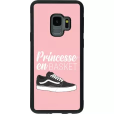 Coque Samsung Galaxy S9 - Silicone rigide noir princesse en basket