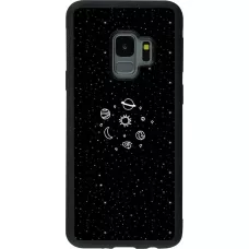 Coque Samsung Galaxy S9 - Silicone rigide noir Space Doodle
