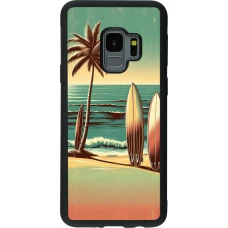 Samsung Galaxy S9 Case Hülle - Silikon schwarz Surf Paradise