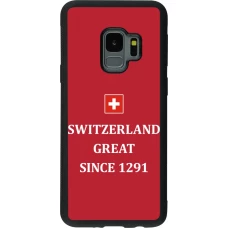 Samsung Galaxy S9 Case Hülle - Silikon schwarz Switzerland Great Since 1291