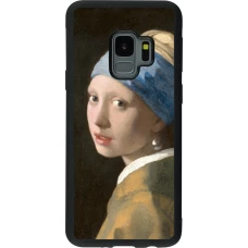 Coque Samsung Galaxy S9 - Silicone rigide noir Tableau art - La Jeune fille à la perle - Johannes Vermeer