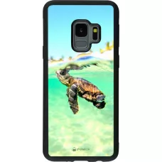 Coque Samsung Galaxy S9 - Silicone rigide noir Turtle Underwater