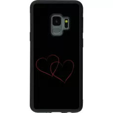 Coque Samsung Galaxy S9 - Silicone rigide noir Valentine 2023 attached heart