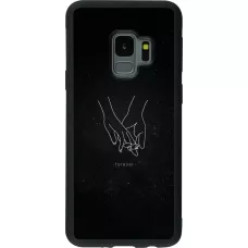 Samsung Galaxy S9 Case Hülle - Silikon schwarz Valentine 2023 hands forever