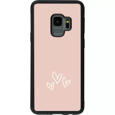Samsung Galaxy S9 Case Hülle - Silikon schwarz Valentine 2023 three minimalist hearts