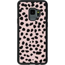 Coque Samsung Galaxy S9 - Silicone rigide noir Wild Leopard Pink