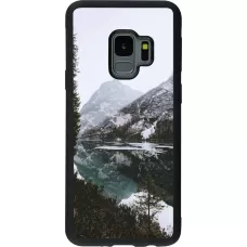 Samsung Galaxy S9 Case Hülle - Silikon schwarz Winter 22 snowy mountain and lake