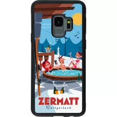 Coque Samsung Galaxy S9 - Silicone rigide noir Zermatt Mountain Jacuzzi