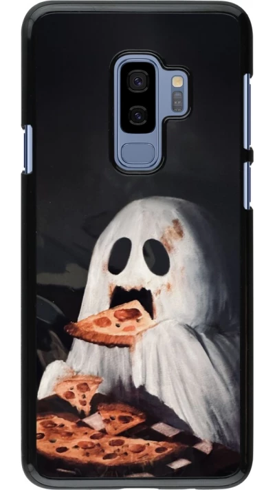 Samsung Galaxy S9+ Case Hülle - Halloween 2026 Ghost eating pizza