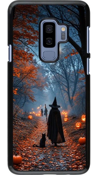 Samsung Galaxy S9+ Case Hülle - Halloween 2026 Witch with a cat