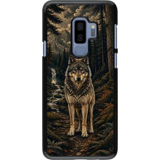 Coque Samsung Galaxy S9+ - Linocut Loup