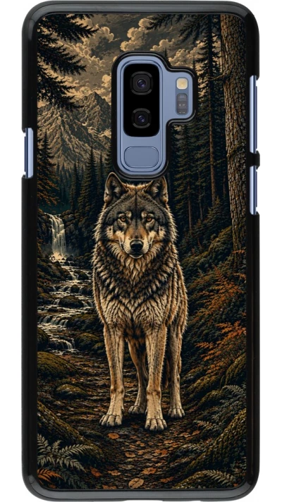 Coque Samsung Galaxy S9+ - Linocut Loup