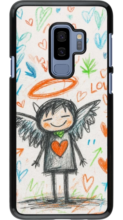 Samsung Galaxy S9+ Case Hülle - Little Angel Sketch Love