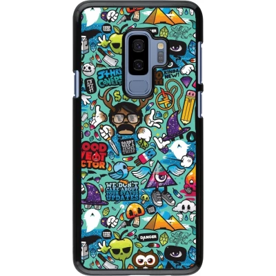 Coque Samsung Galaxy S9+ - Mixed Cartoons Turquoise