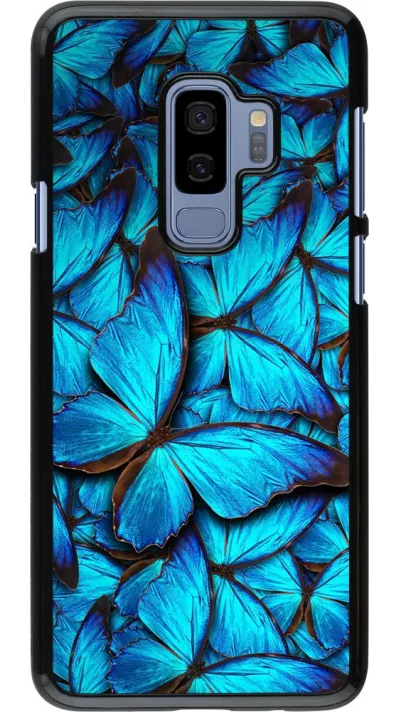 Coque Samsung Galaxy S9+ - Papillon - Bleu