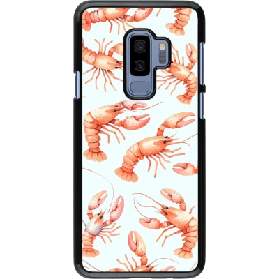 Samsung Galaxy S9+ Case Hülle - Muster von pastellfarbenen Hummern