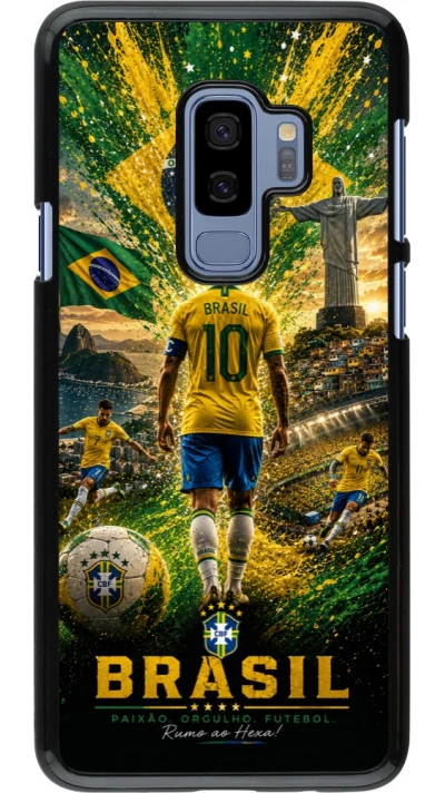 Samsung Galaxy S9+ Case Hülle - Fussball Brasilien splash 2026