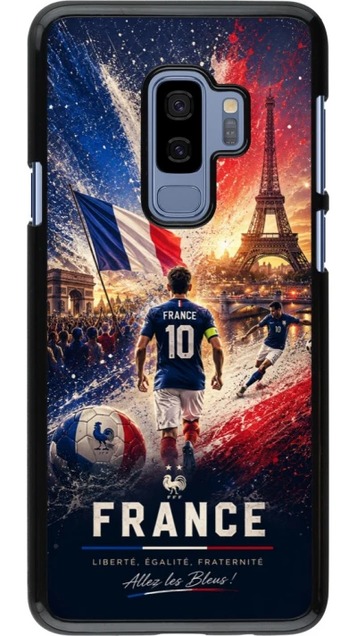 Samsung Galaxy S9+ Case Hülle - Fussball Frankreich splash 2026