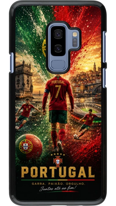 Samsung Galaxy S9+ Case Hülle - Fussball Portugal splash 2026