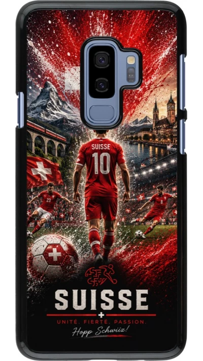 Samsung Galaxy S9+ Case Hülle - Fussball Suisse splash 2026