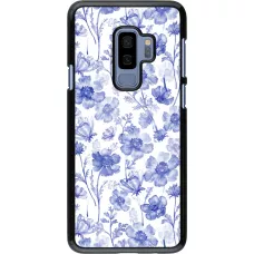 Samsung Galaxy S9+ Case Hülle - Spring 23 watercolor blue flowers