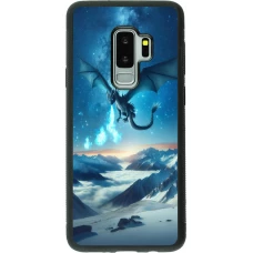 Coque Samsung Galaxy S9+ - Silicone rigide noir Dragon nocturne montagne