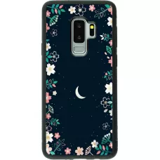Hülle Samsung Galaxy S9+ - Silikon schwarz Flowers space