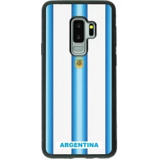 Coque Samsung Galaxy S9+ - Silicone rigide noir Maillot de football Argentine 2026 personnalisable