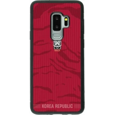 Coque Samsung Galaxy S9+ - Silicone rigide noir Maillot de football Corée du Sud 2026 personnalisable